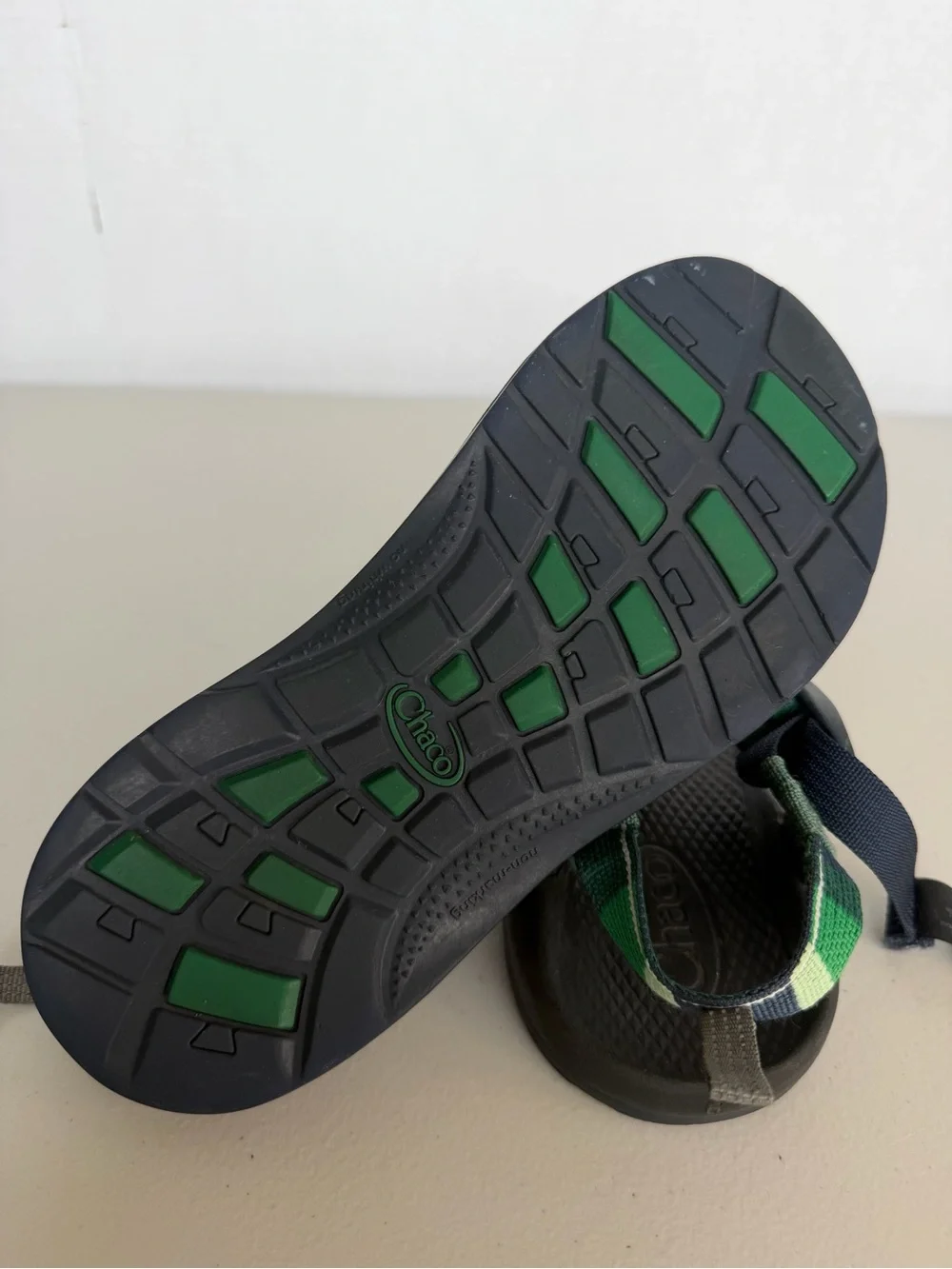 Chaco Kids ZX/1 EcoTread Sandals Topline Navy Green Youth 6